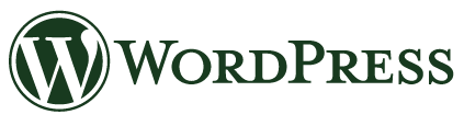 Dunkelgrünes WordPress Logo – Symbol für das Content Management System, mit dem wir Webseiten erstellen.